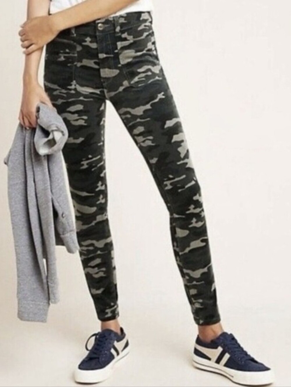 Anthropologie Pilcro & The Letterpress High Rise Camo Jean Pants Size 27